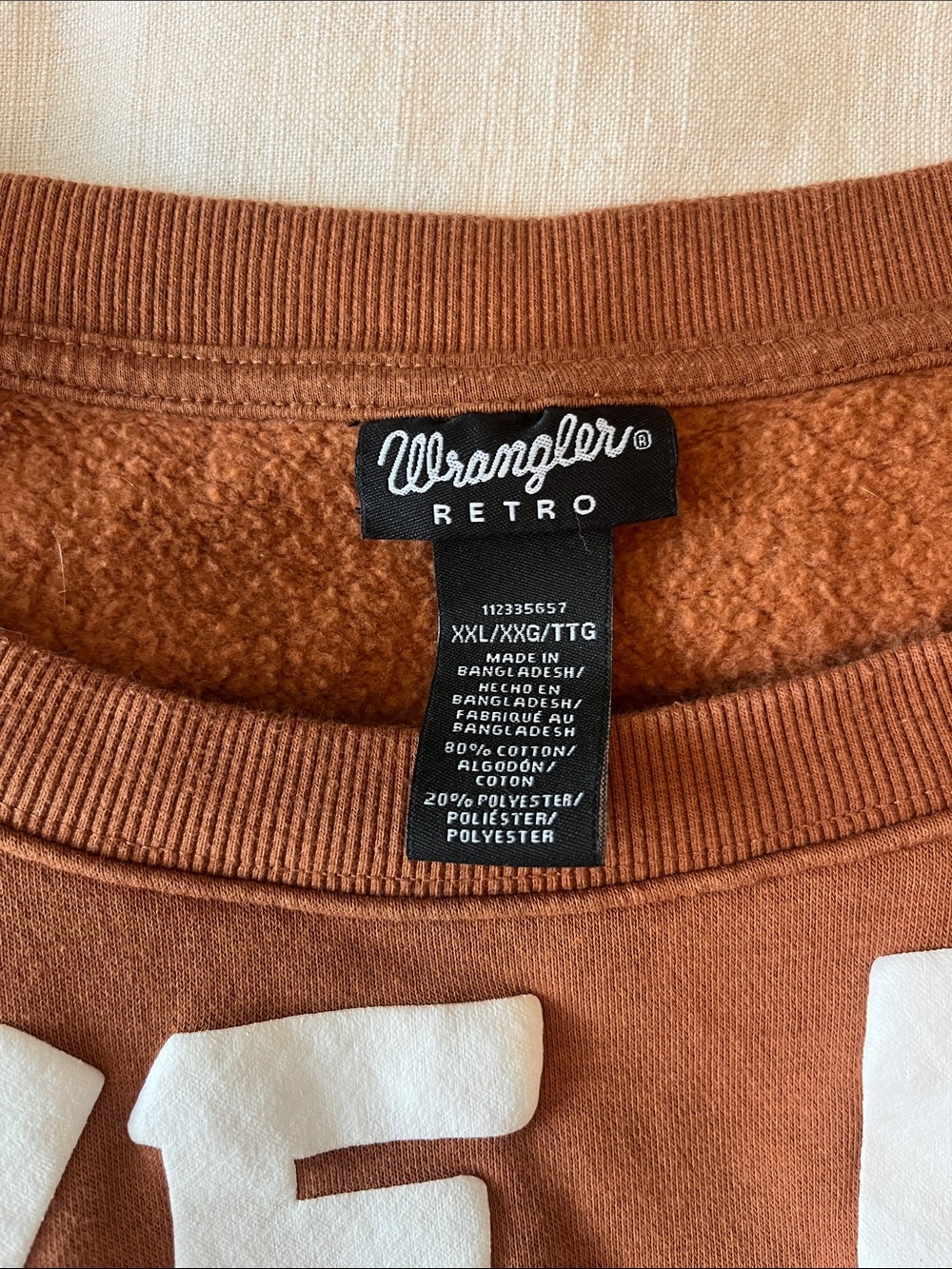 Rust Brown Crewneck Sweatshirt with 'Long Live Cowboys' Graphic - Picture 2 of 6